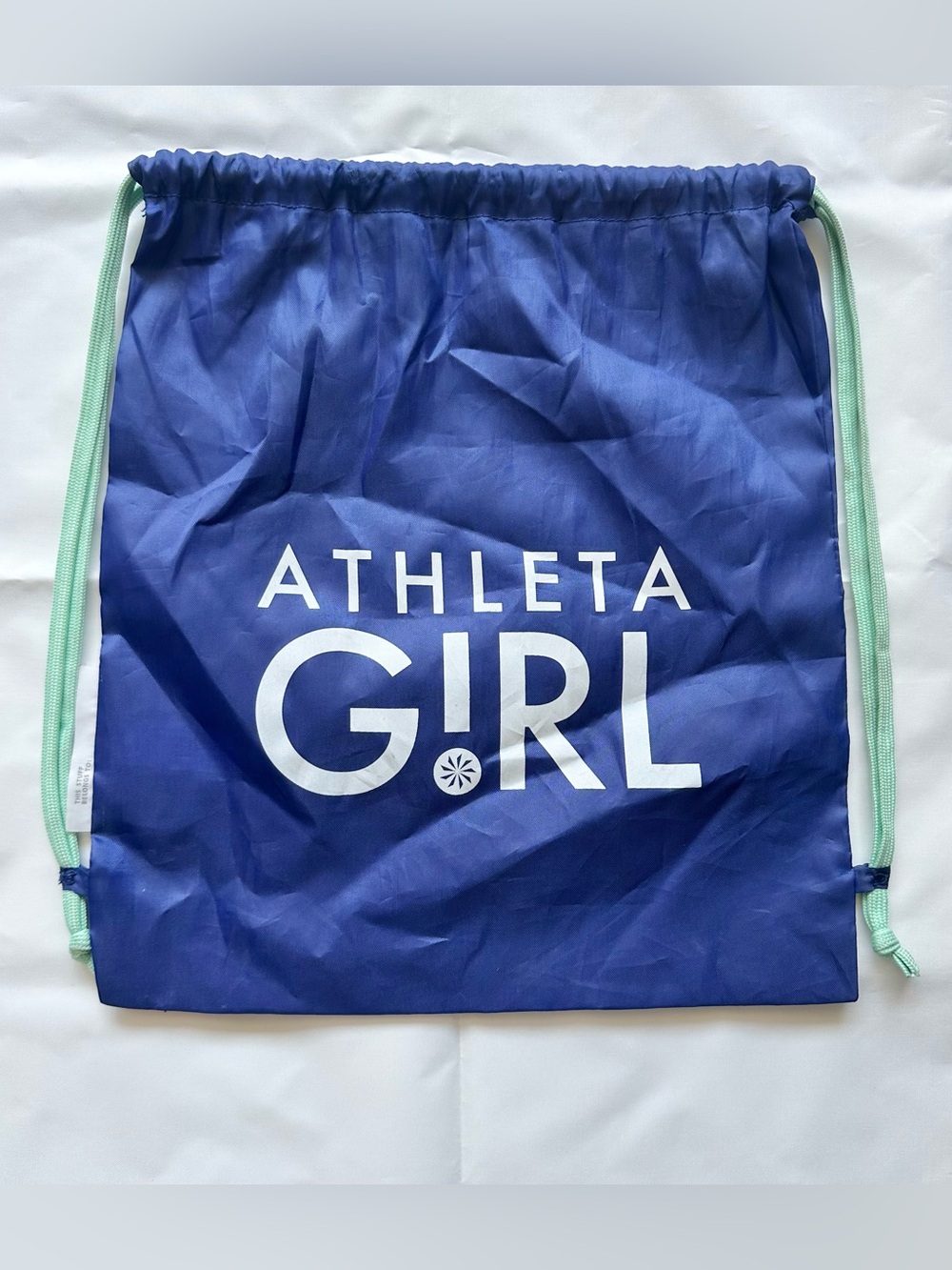 Athleta Girl blue/ purple drawstring backpack